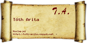 Tóth Arita névjegykártya
