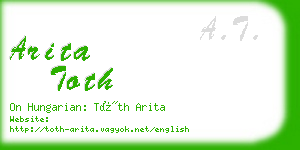 arita toth business card